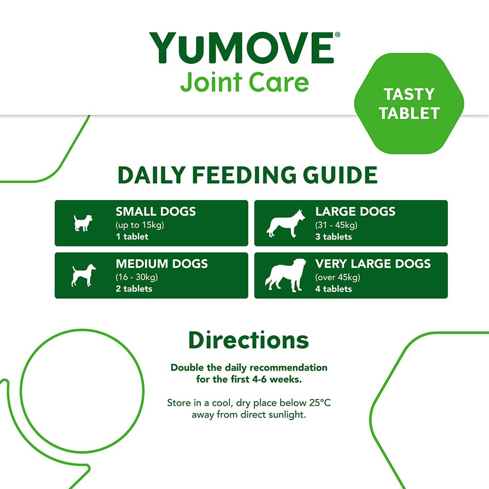 YuMOVE Senior Dog Tablets | Higher Strength Hip and Joint Supplement for Dogs with Glucosamine, Hyaluronic Acid, Green Lipped Mussel | Dogs Aged 8+ | 240 Tablets 2 YuMOVE Senior Dog Tablets | Higher Strength Hip and Joint Supplement for Dogs with Glucosamine, Hyaluronic Acid, Green Lipped Mussel | Dogs Aged 8+ | 240 Tablets YuMOVE Senior Dog Tablets | Higher Strength Hip and Joint Supplement for Dogs with Glucosamine, Hyaluronic Acid, Green Lipped Mussel | Dogs Aged 8+ | 240 Tablets - Image 2